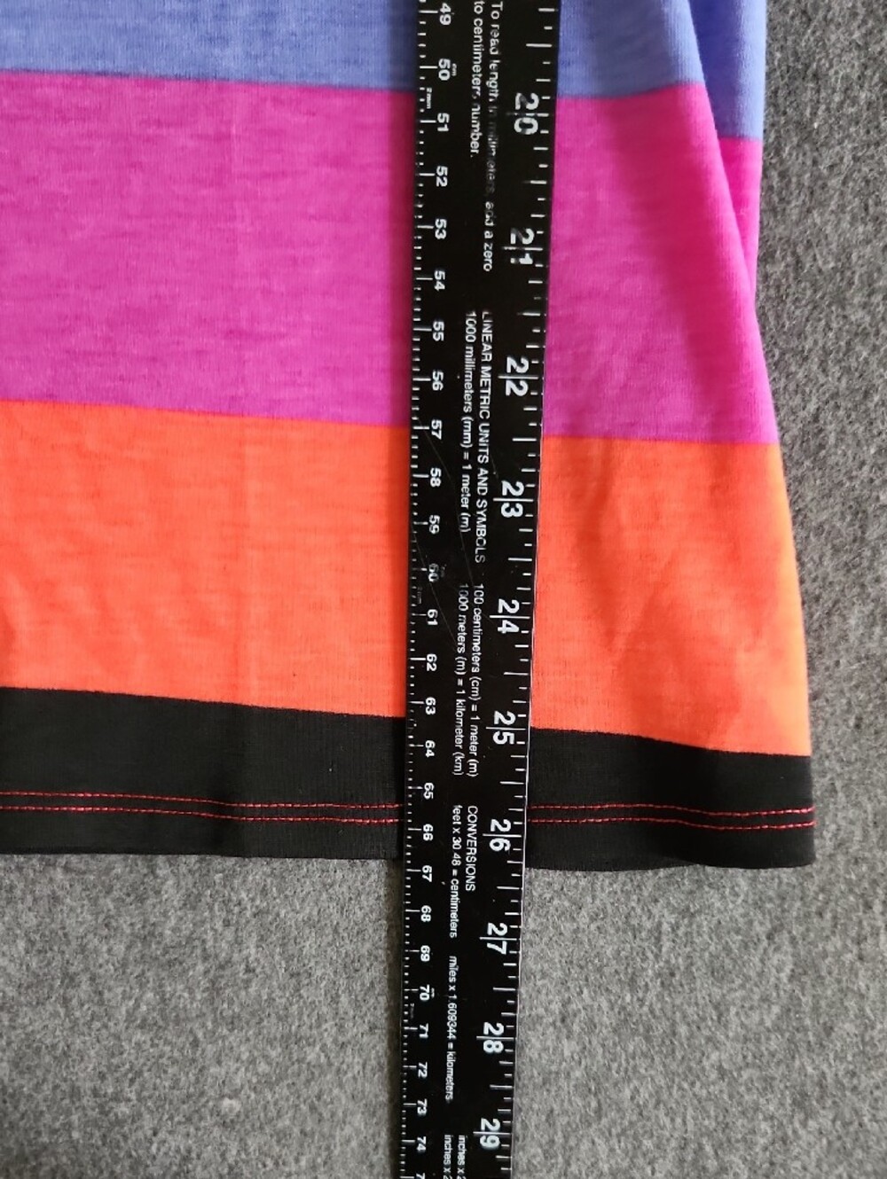 NWT LuLaRoe Fitted Gigi Top Multi Color Striped Short Sleeve Women's Size XL - Picture 5 of 7